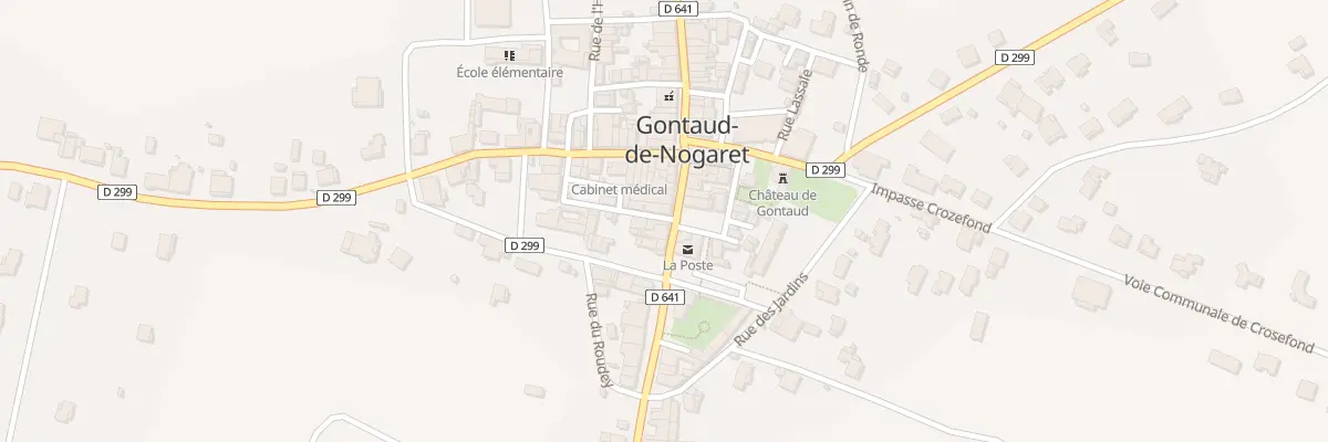 Plan du 7 Rue de la Poste à Gontaud-de-Nogaret