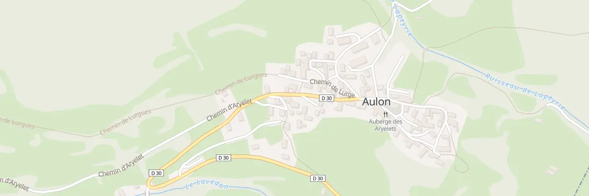 Plan du 5035 Sorte et Village à Aulon