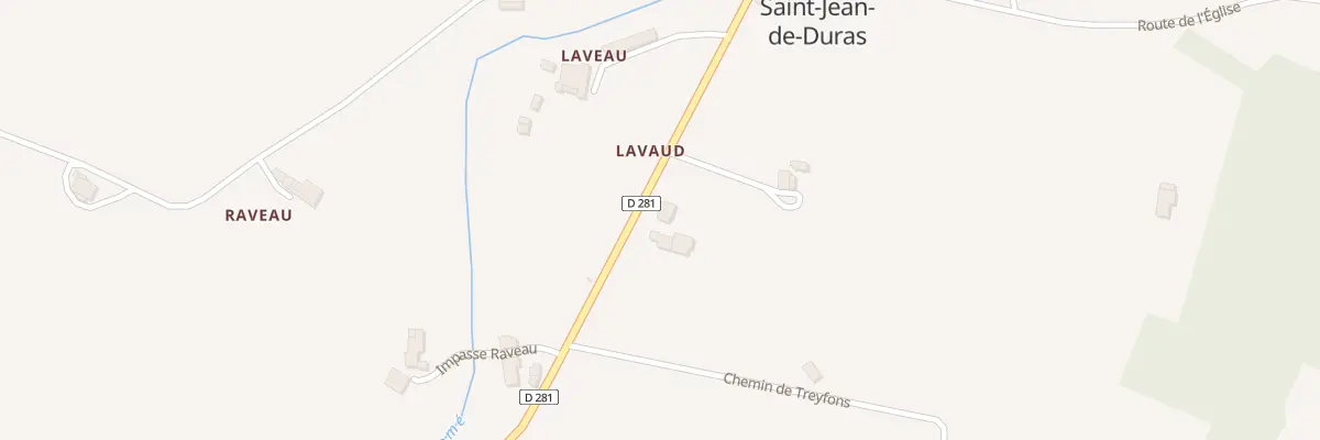 Plan du 101 Laveau à Saint-Jean-de-Duras