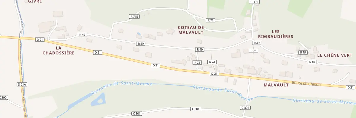 Plan du 100 Malvault à Cravant-les-Côteaux