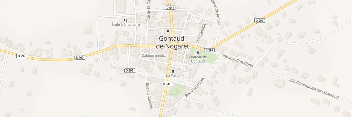 Plan du 2 Pl Aristide Briand à Gontaud-de-Nogaret