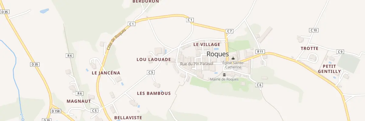 Plan du 5004 Au Village à Roques