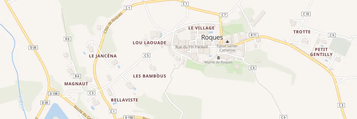Plan du 5002 Au Village à Roques
