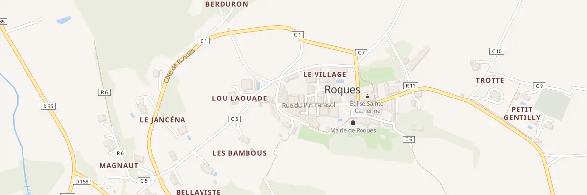 Plan du 5019 Au Village à Roques