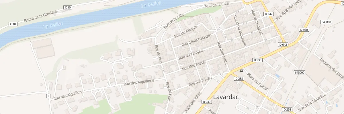 Plan du 34 Rue du Temple à Lavardac