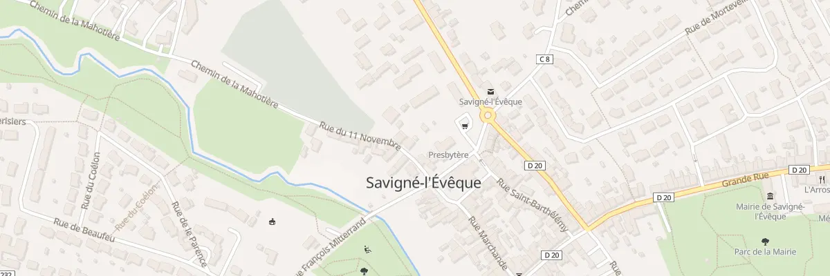 Plan du 6 Rue du Onze Novembre à Savigné-l’Évêque