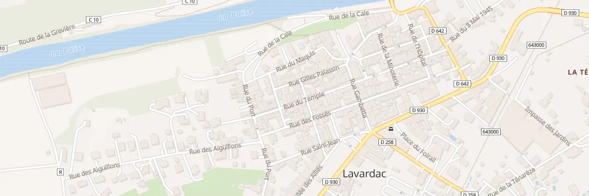 Plan du 24 Rue du Temple à Lavardac