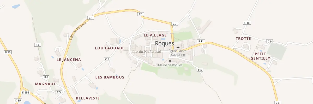 Plan du 5026 Au Village à Roques