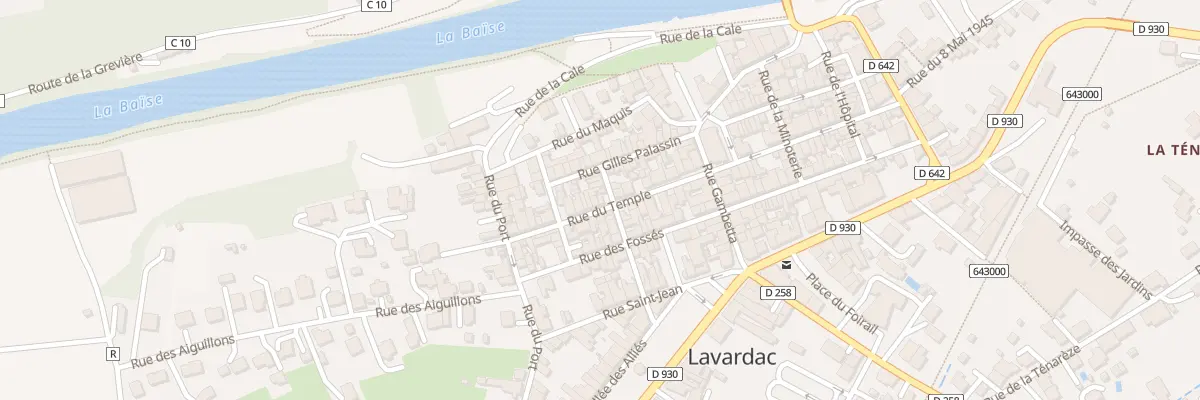 Plan du 20 Rue du Temple à Lavardac