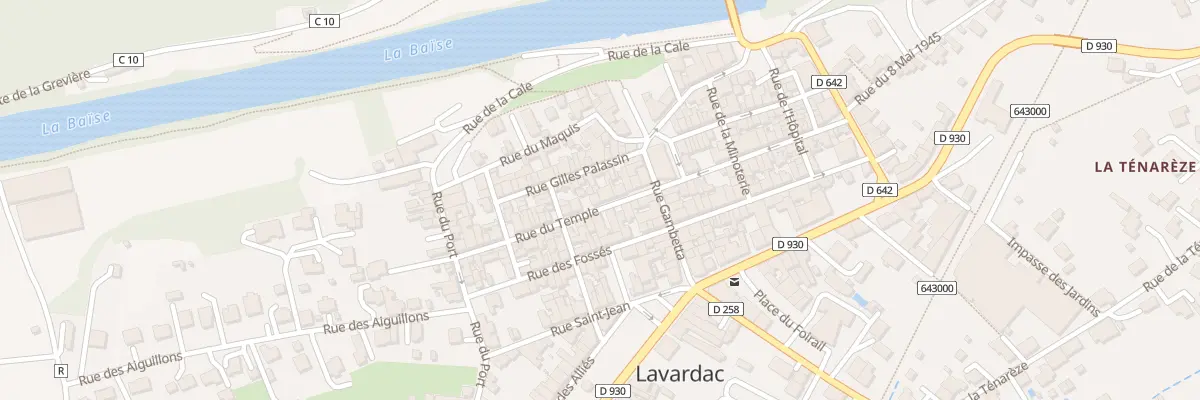 Plan du 12 Rue du Temple à Lavardac