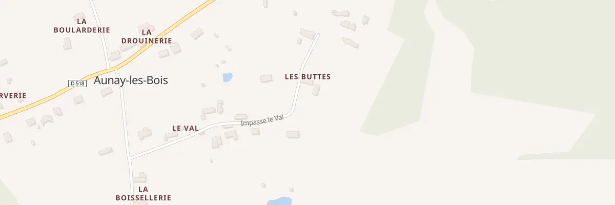 Plan du 14 Imp Le Val à Aunay-les-Bois