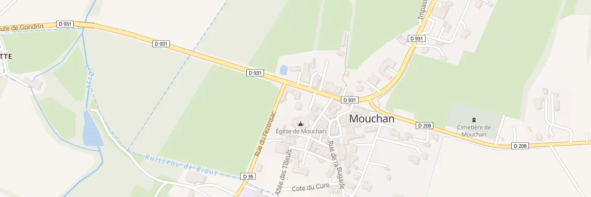 Plan du 24 Av du Bataillon de l’Armagnac à Mouchan