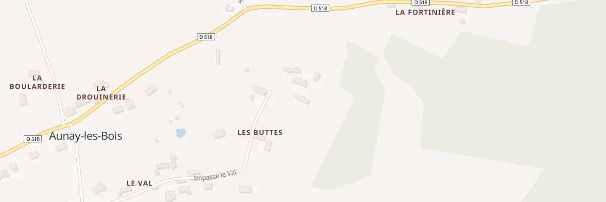Plan du 39 Le Val à Aunay-les-Bois