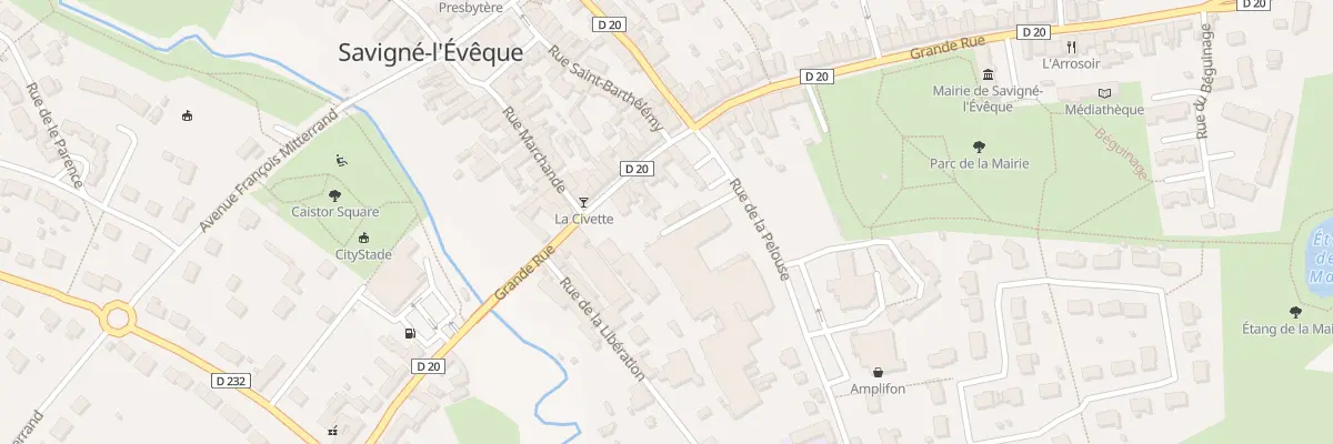 Plan du 86 Grande rue à Savigné-l’Évêque