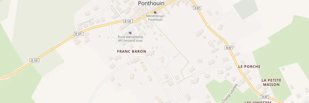Plan du 3 Rte de Franc Baron à Mézières-sur-Ponthouin