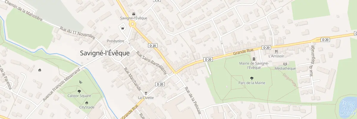 Plan du 107 Grande rue à Savigné-l’Évêque