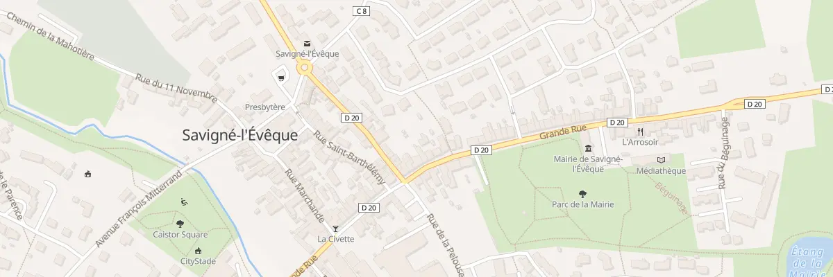 Plan du 109 Grande rue à Savigné-l’Évêque