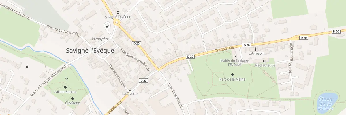 Plan du 113 Grande rue à Savigné-l’Évêque
