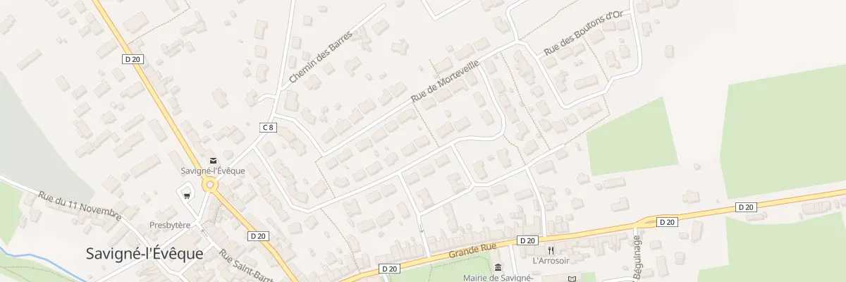 Plan du 10 Rue de la Perriere à Savigné-l’Évêque