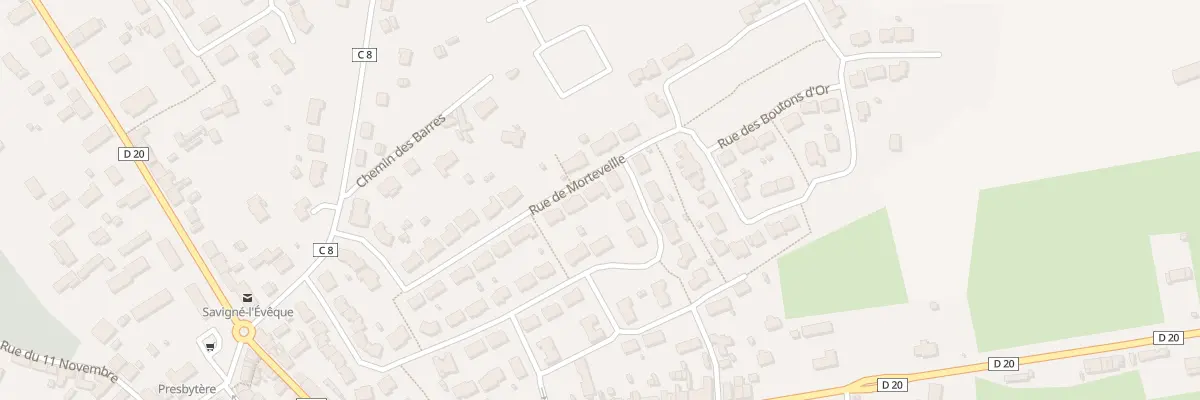 Plan du 22 Rue de Morteveille à Savigné-l’Évêque