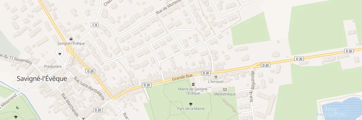 Plan du 151 Grande rue à Savigné-l’Évêque