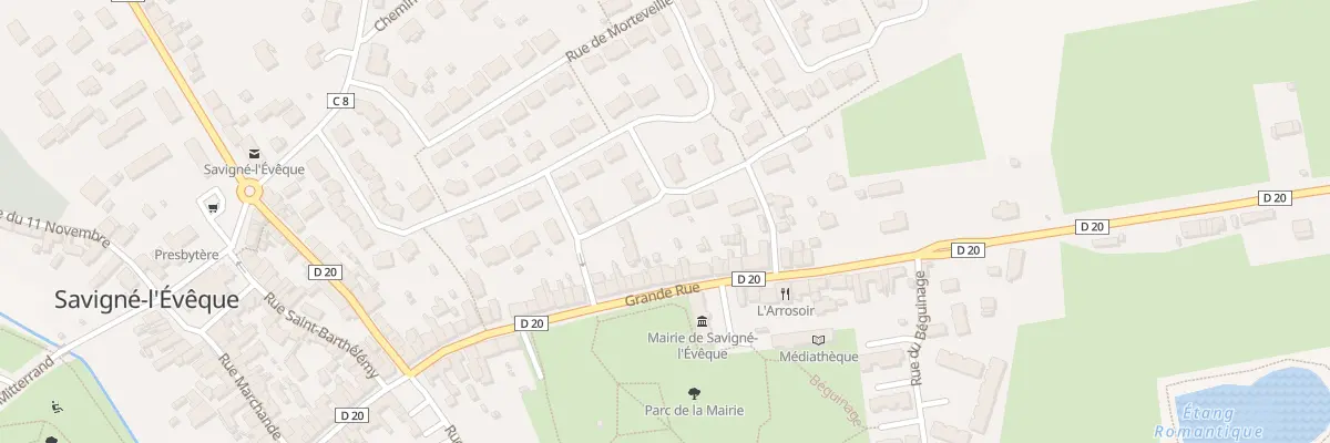 Plan du 153 Grande rue à Savigné-l’Évêque