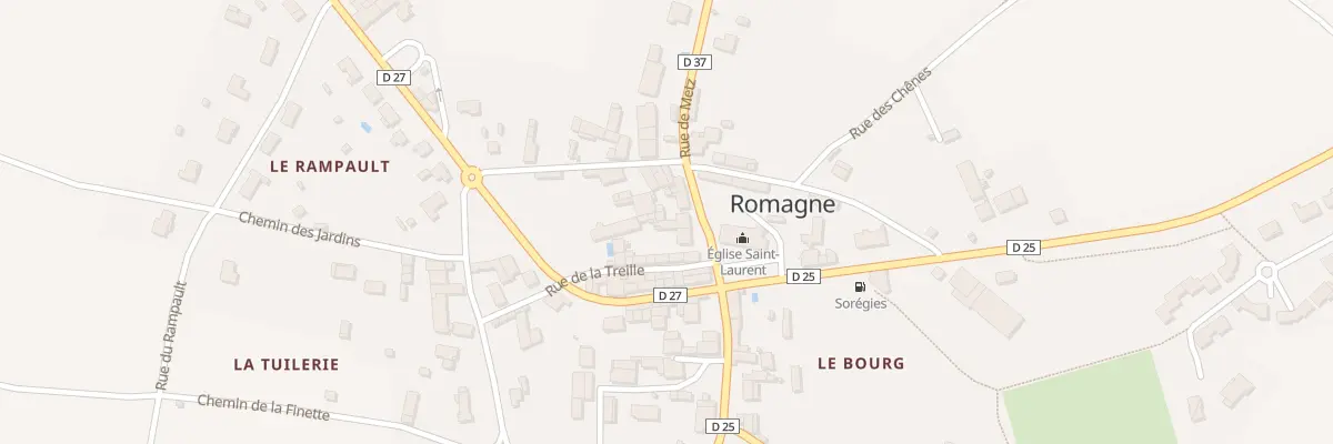 Plan du 7 Pl du 8 Mai 1945 à Romagne