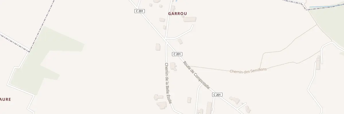 Plan du 89A Garrou à Saussignac