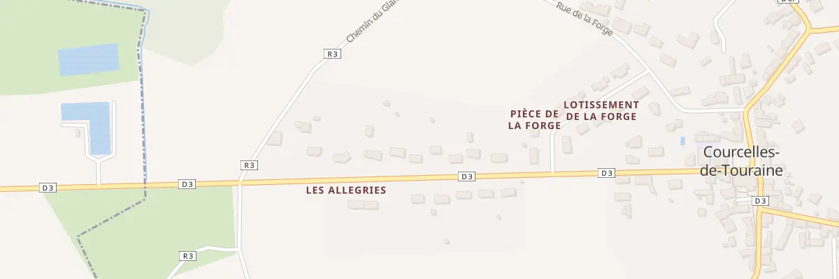 Plan du 22 Rue Michel Petrieux à Courcelles-de-Touraine
