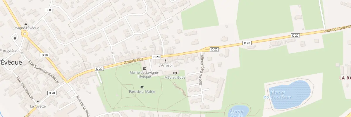 Plan du 126 Grande rue à Savigné-l’Évêque