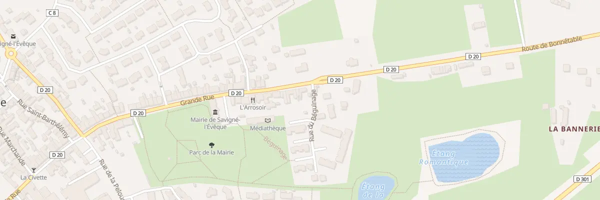 Plan du 138 Grande rue à Savigné-l’Évêque