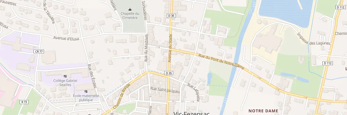Plan du 2 Rue du Pont Notre Dame à Vic-Fezensac