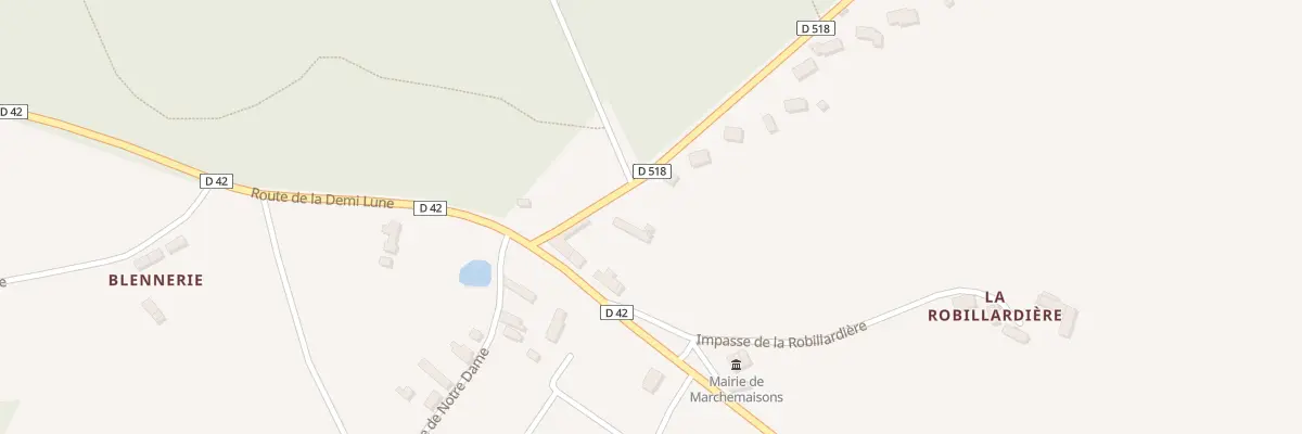 Plan du 2 Rte du Hameau de la Forêt à Marchemaisons