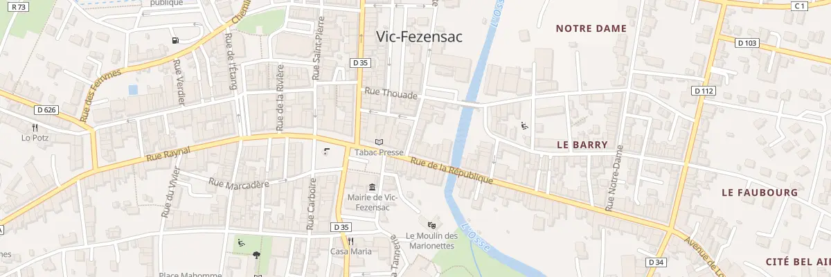 Plan du 2 Rue Lafayette à Vic-Fezensac