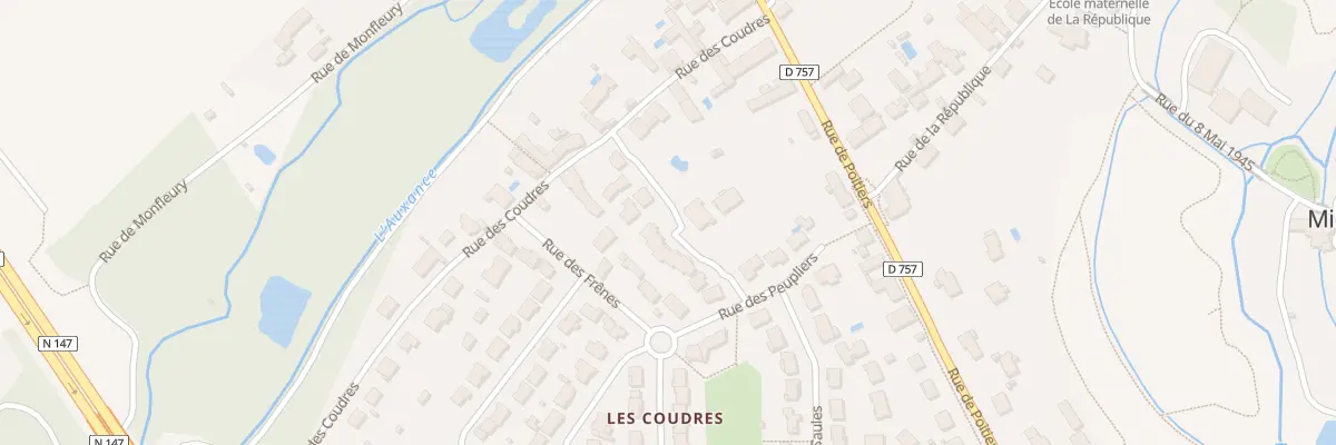 Plan du 14 Rue des Peupliers à Migné-Auxances