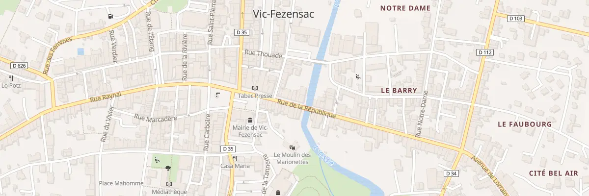 Plan du 13 Rue de la République à Vic-Fezensac