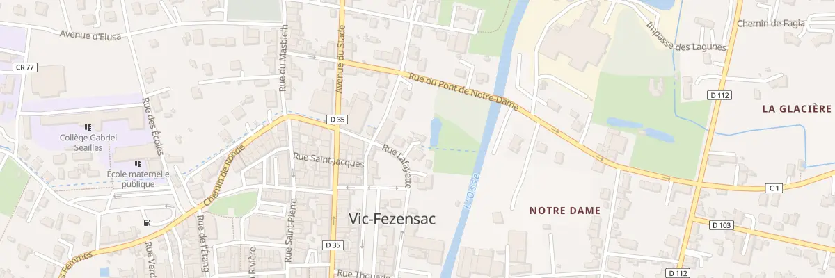 Plan du 20 Rue Lafayette à Vic-Fezensac