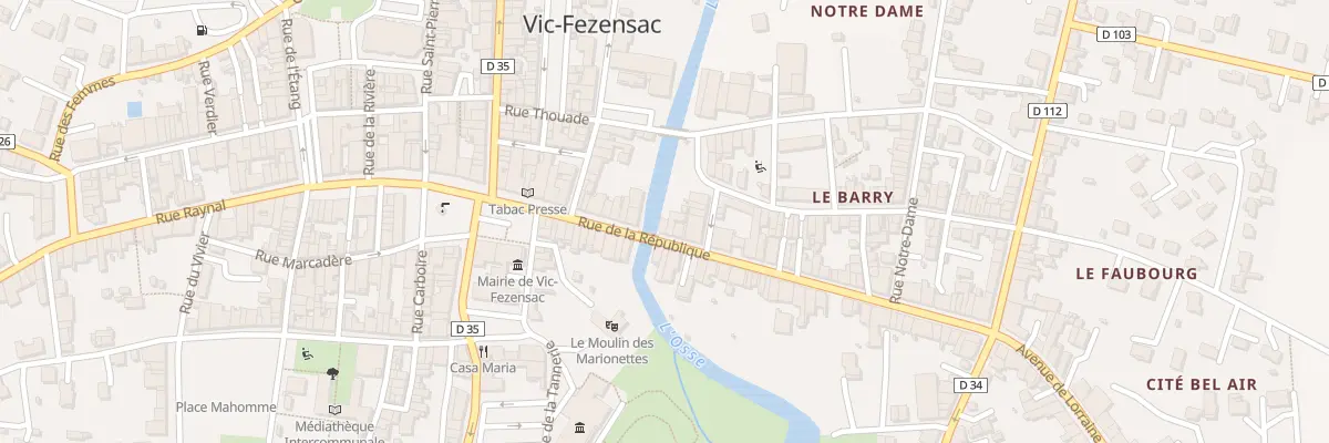 Plan du 21 Rue de la République à Vic-Fezensac