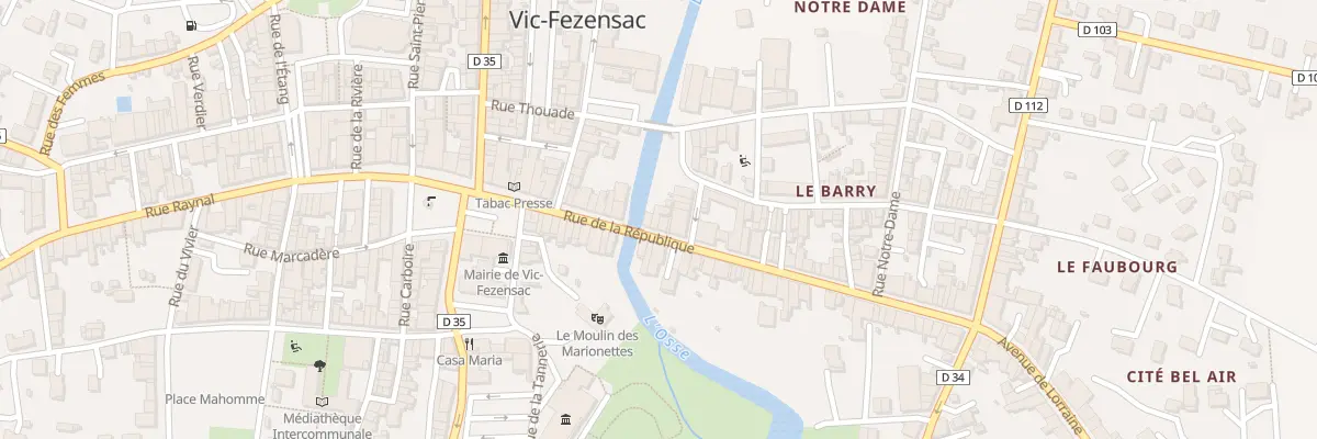 Plan du 23 Rue de la République à Vic-Fezensac