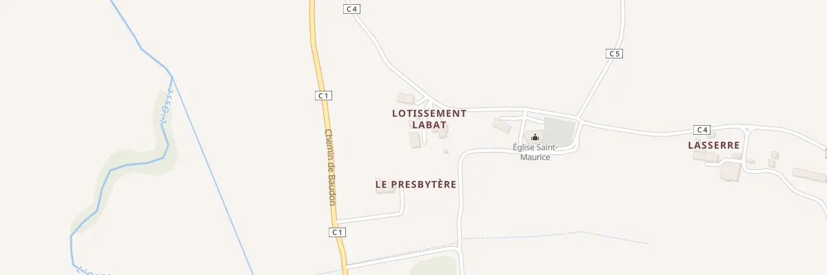 Plan du 5064 A Labat à Justian