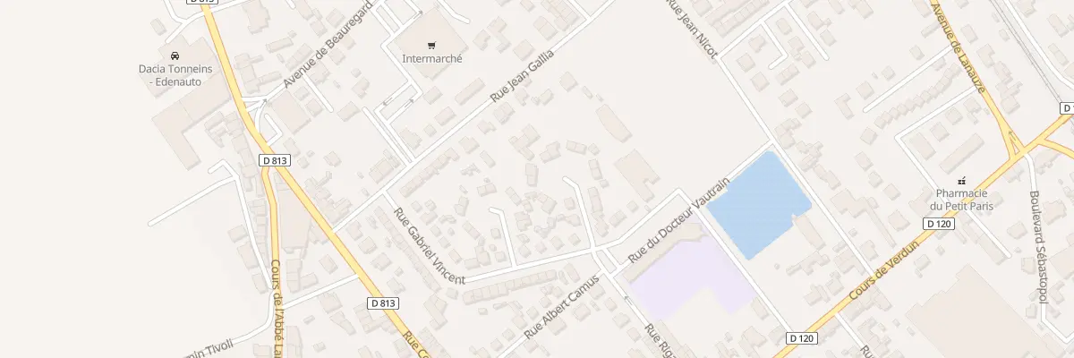 Plan du 5 Rue Joliot Curie à Tonneins