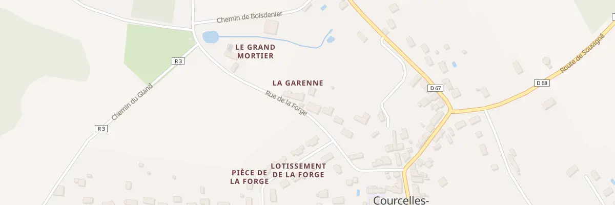 Plan du 16 Rue de la Forge à Courcelles-de-Touraine
