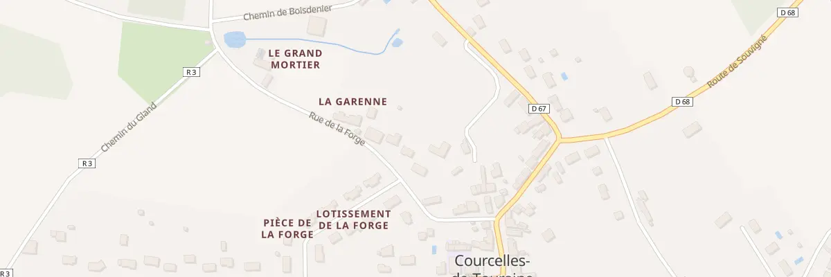 Plan du 10 Rue de la Forge à Courcelles-de-Touraine