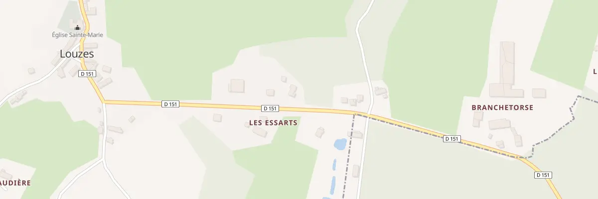 Plan du 5 Les Essarts à Louzes