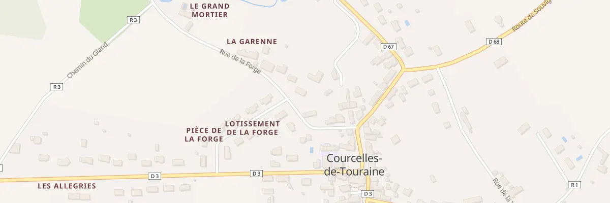 Plan de La Garenne à Courcelles-de-Touraine
