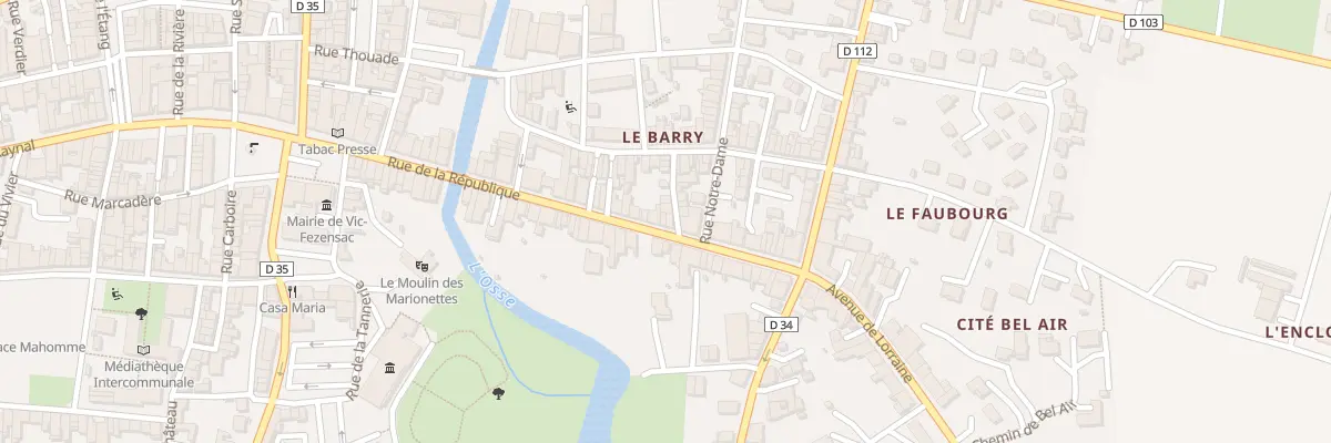 Plan du 53 Rue de la République à Vic-Fezensac