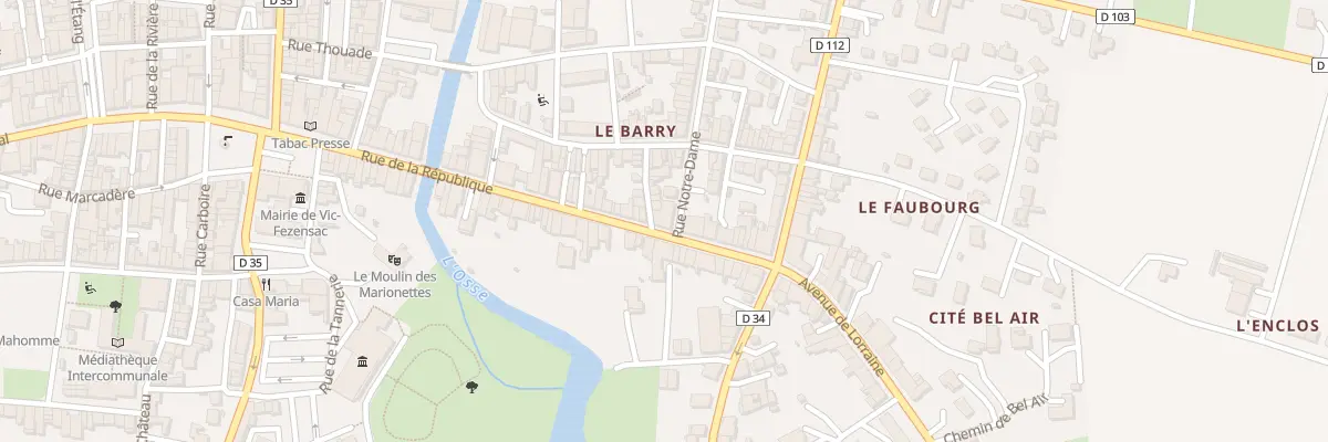 Plan du 57 Rue de la République à Vic-Fezensac