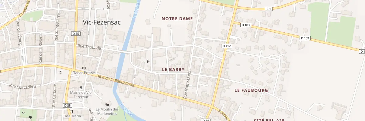 Plan du 15 Rue Notre Dame à Vic-Fezensac