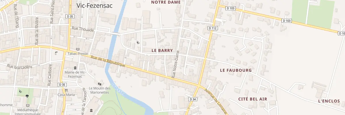 Plan du 7 Rue Notre Dame à Vic-Fezensac