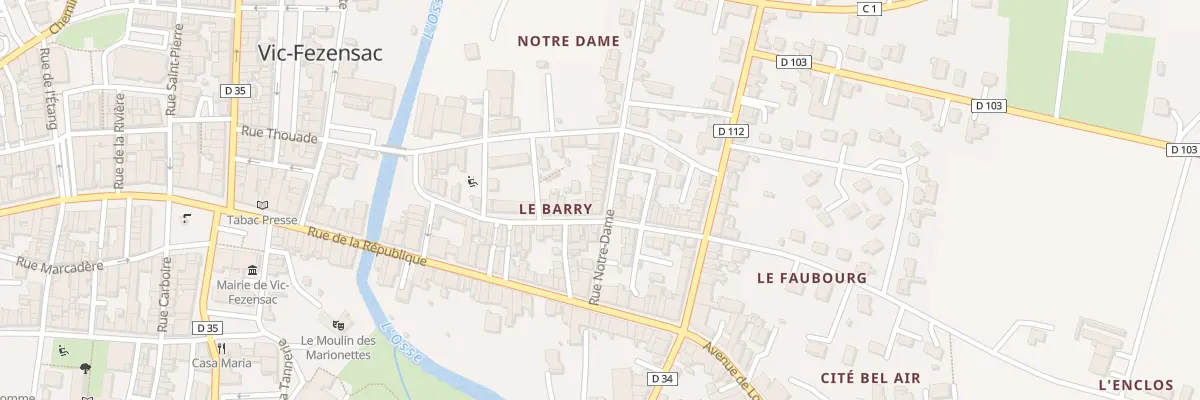 Plan du 11 Rue Notre Dame à Vic-Fezensac